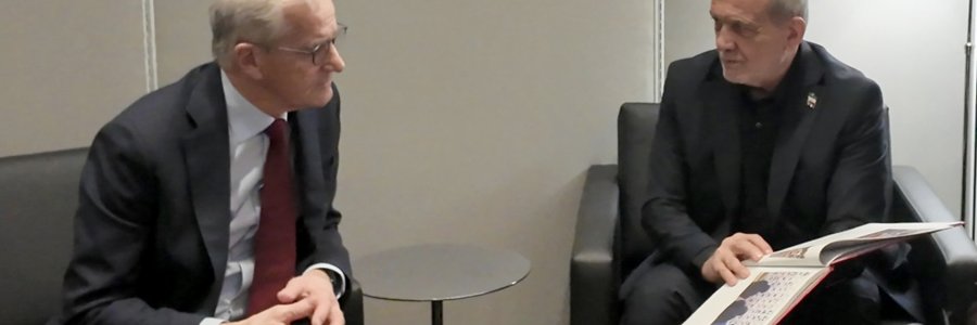 دیدار نخست وزیر نروژ با رئیس جمهور
