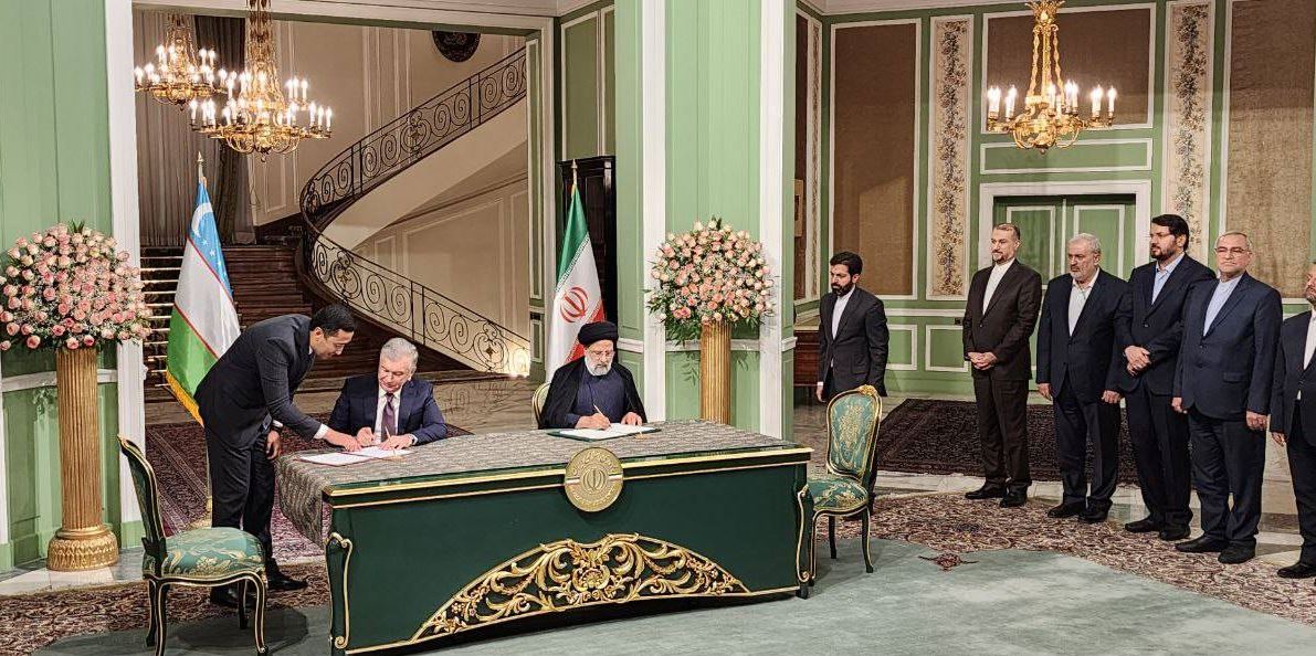 امضای یک بیانیه مشترک و 10 سند همکاری میان ایران و ازبکستان